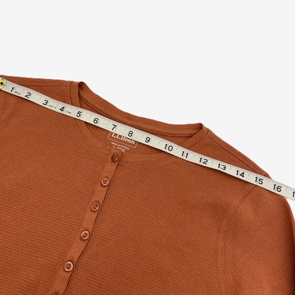 L.L. Bean Waffle-Knit Henley Top - Picture 7 of 11
